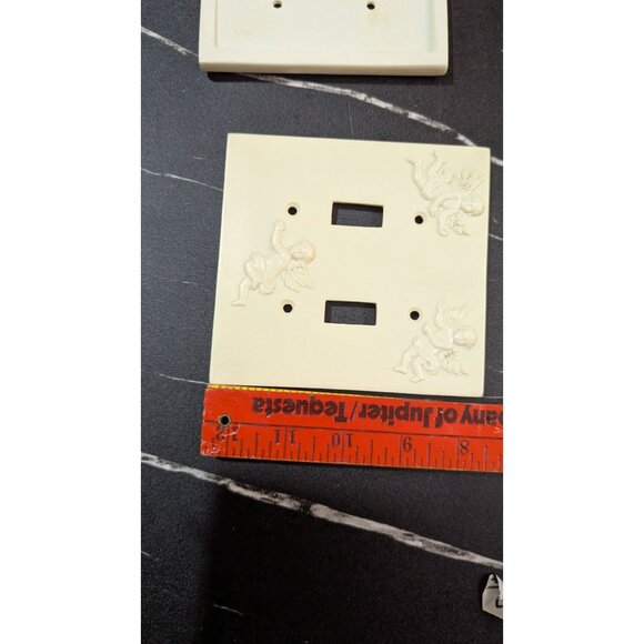 Decorative Double Light Switch Covers With Cherub Design Lot Of 2 Vintage Style - Picture 6 of 6
